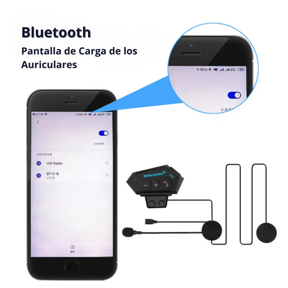 Auriculares inalámbricos para casco de motocicleta, manos libres, estéreo, resistente al agua, altavoz, anti - interferencias, reproductor de música.