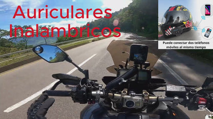 Auriculares inalámbricos para casco de motocicleta, manos libres, estéreo, resistente al agua, altavoz, anti - interferencias, reproductor de música.